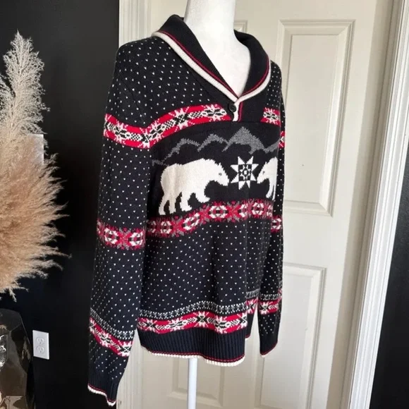 Lands' End Sweater Fair Isle Polar Bear Wool Blend
Men’s Medium/ Women’s L/XL - Picture 6 of 12
